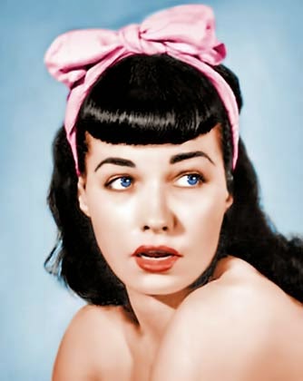 Fotos de cabelos anos 50 Bettie Page