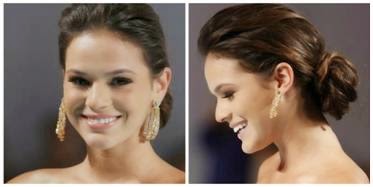 Celebridades com penteado longo lindo